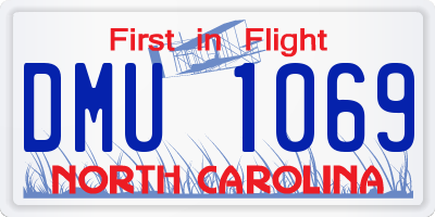 NC license plate DMU1069