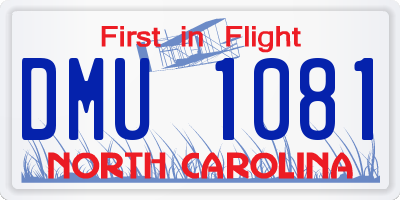 NC license plate DMU1081