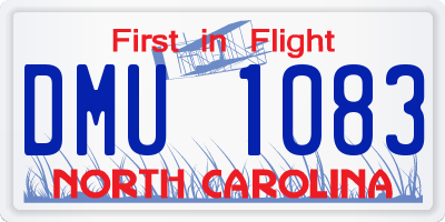 NC license plate DMU1083