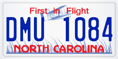 NC license plate DMU1084