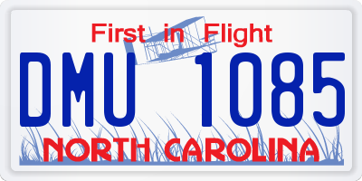 NC license plate DMU1085