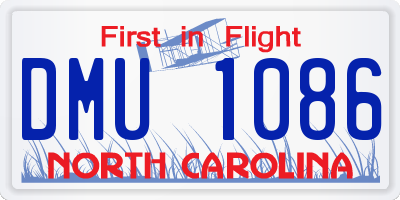 NC license plate DMU1086