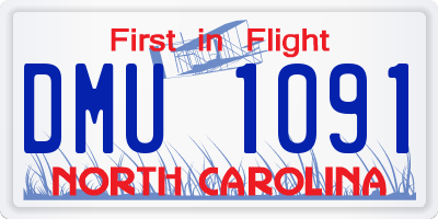 NC license plate DMU1091