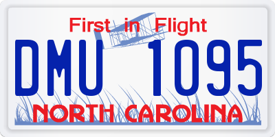 NC license plate DMU1095