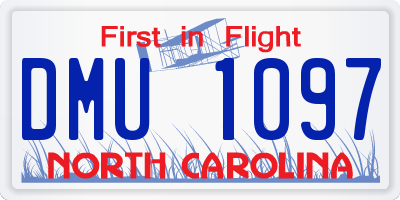 NC license plate DMU1097