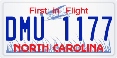 NC license plate DMU1177