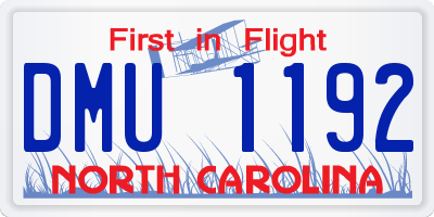 NC license plate DMU1192