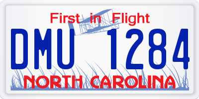 NC license plate DMU1284