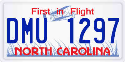 NC license plate DMU1297