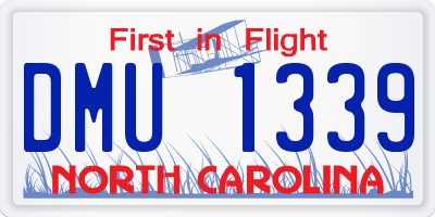 NC license plate DMU1339