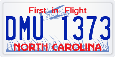 NC license plate DMU1373