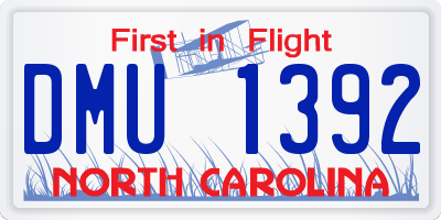 NC license plate DMU1392
