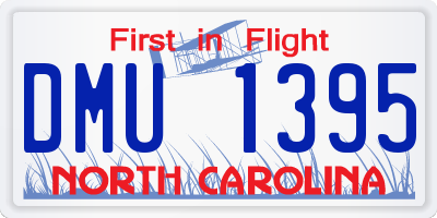 NC license plate DMU1395