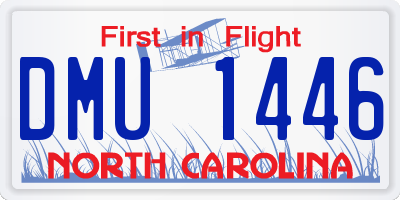 NC license plate DMU1446
