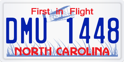 NC license plate DMU1448