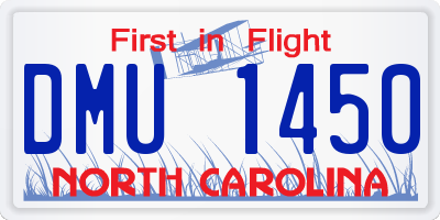 NC license plate DMU1450