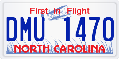 NC license plate DMU1470