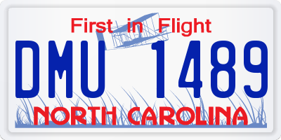 NC license plate DMU1489