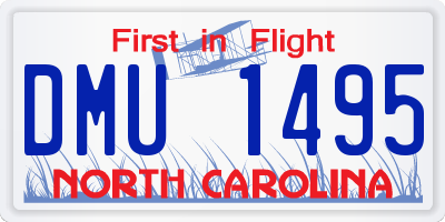 NC license plate DMU1495