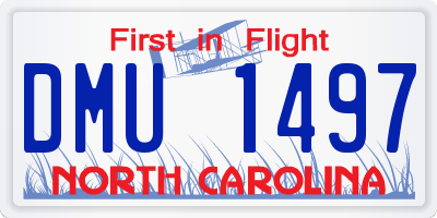 NC license plate DMU1497