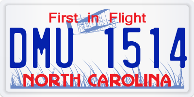 NC license plate DMU1514