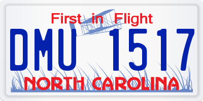 NC license plate DMU1517