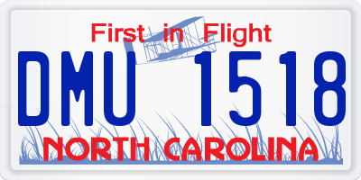 NC license plate DMU1518