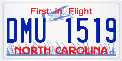 NC license plate DMU1519
