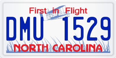 NC license plate DMU1529