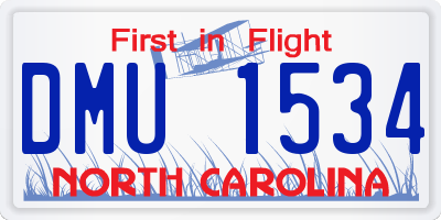 NC license plate DMU1534