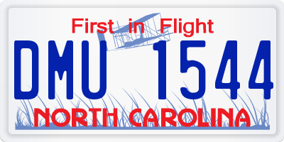 NC license plate DMU1544