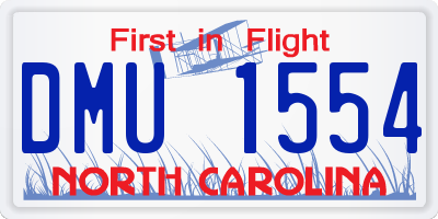 NC license plate DMU1554
