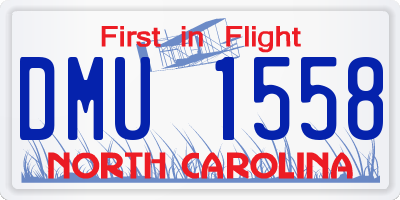 NC license plate DMU1558