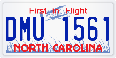 NC license plate DMU1561