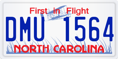 NC license plate DMU1564