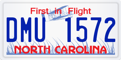 NC license plate DMU1572