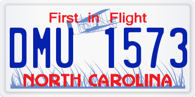 NC license plate DMU1573