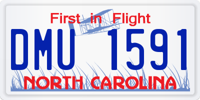NC license plate DMU1591