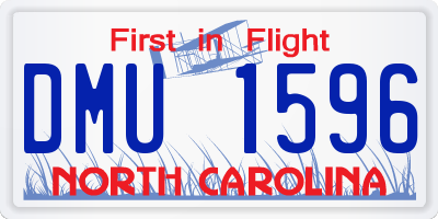 NC license plate DMU1596