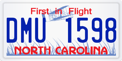 NC license plate DMU1598