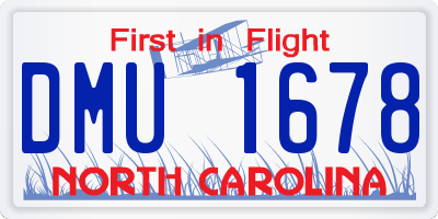 NC license plate DMU1678