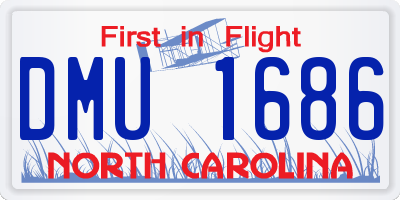 NC license plate DMU1686
