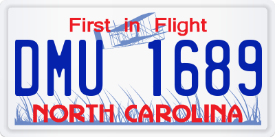 NC license plate DMU1689