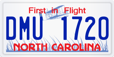 NC license plate DMU1720