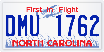 NC license plate DMU1762
