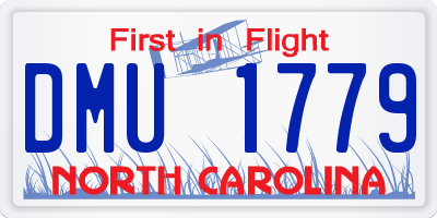 NC license plate DMU1779