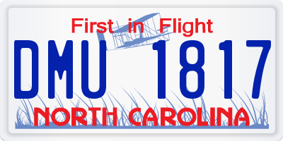 NC license plate DMU1817