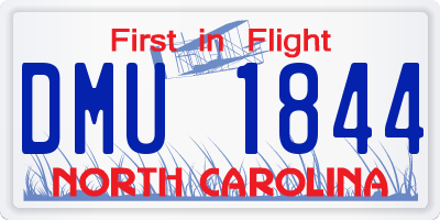 NC license plate DMU1844