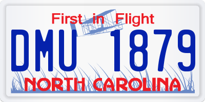 NC license plate DMU1879