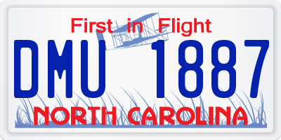 NC license plate DMU1887